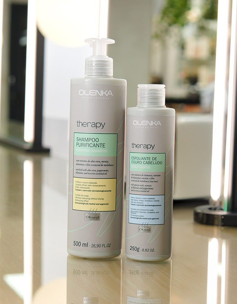 Shampoo e Esfoliante Therapy Olenka Kit Therapy Capilar Sh + Gel Esfoliante - Imagem 1
